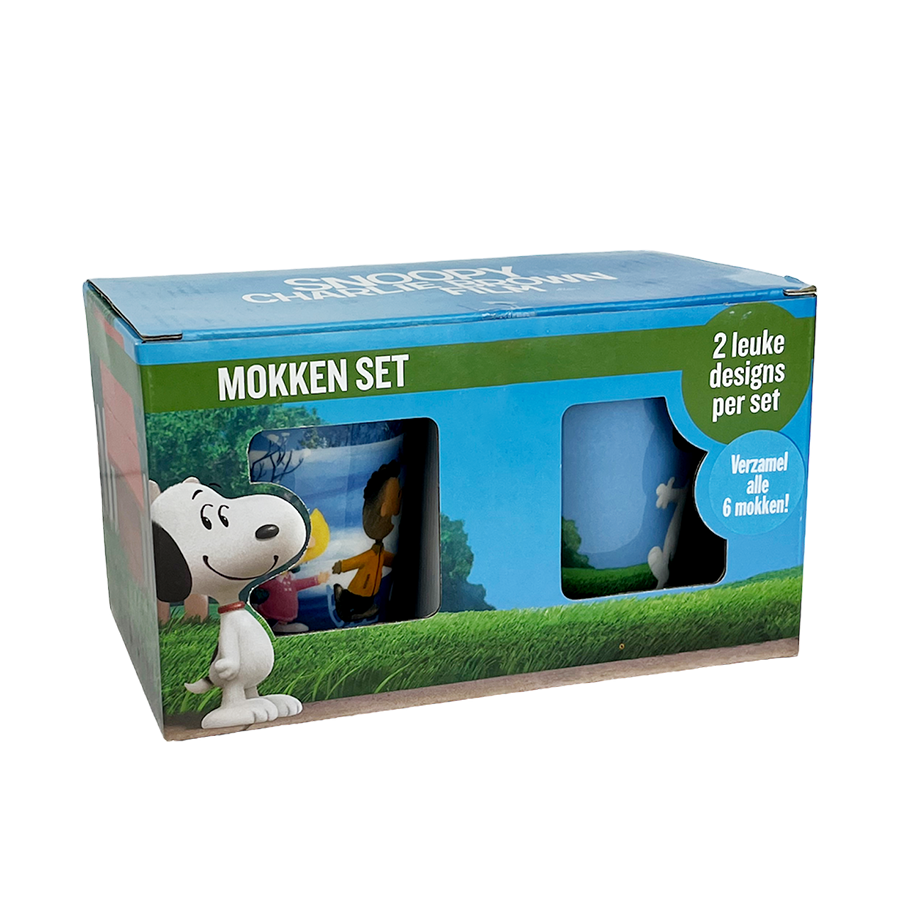 Snoopy Mokkenset 250ml 2-delig Groen
