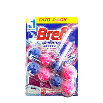 Bref WC Power Activ Pink Flower Duo-Pack