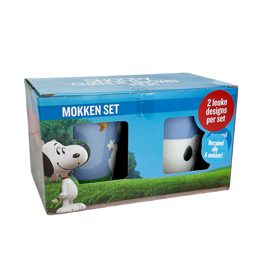 Snoopy Mokkenset 250ml 2-delig Rood