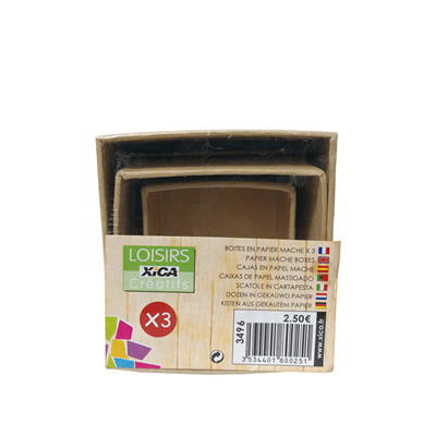 Loisirs Creatifs Doosje Karton 3 stuks Loisirs Creatifs Doosje Karton 3 stuks