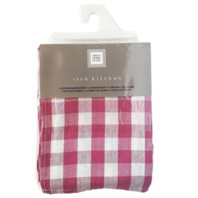 Tiseco Keukenhanddoek Rose Gold 6 stuks Tiseco Keukenhanddoek Rose Gold 6 stuks