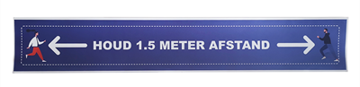 Vloersticker 'Houd 1,5 meter afstand' Vloersticker 'Houd 1,5 meter afstand'
