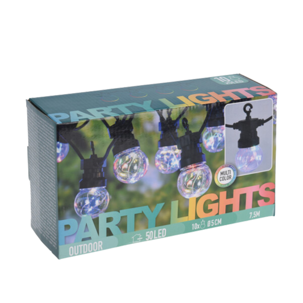 Party Lights Ledverlichting 50 Leds Multi Colour 750cm