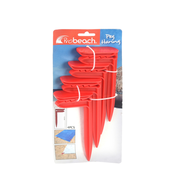 Pro Beach Haring Rood 4 stuks