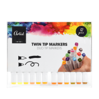 Artist Duo Tip Markers Geel 12 stuks