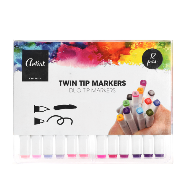 Artist Duo Tip Markers Roze 12 stuks