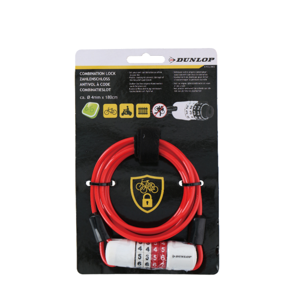 Dunlop Combinatieslot Ø4mm Rood