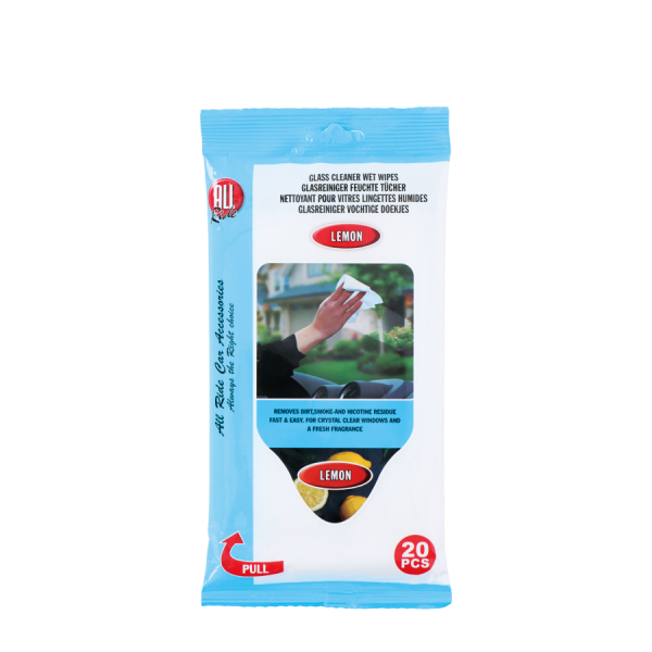 All Ride Glasreiniger Vochtige Doekjes Lemon 20 stuks