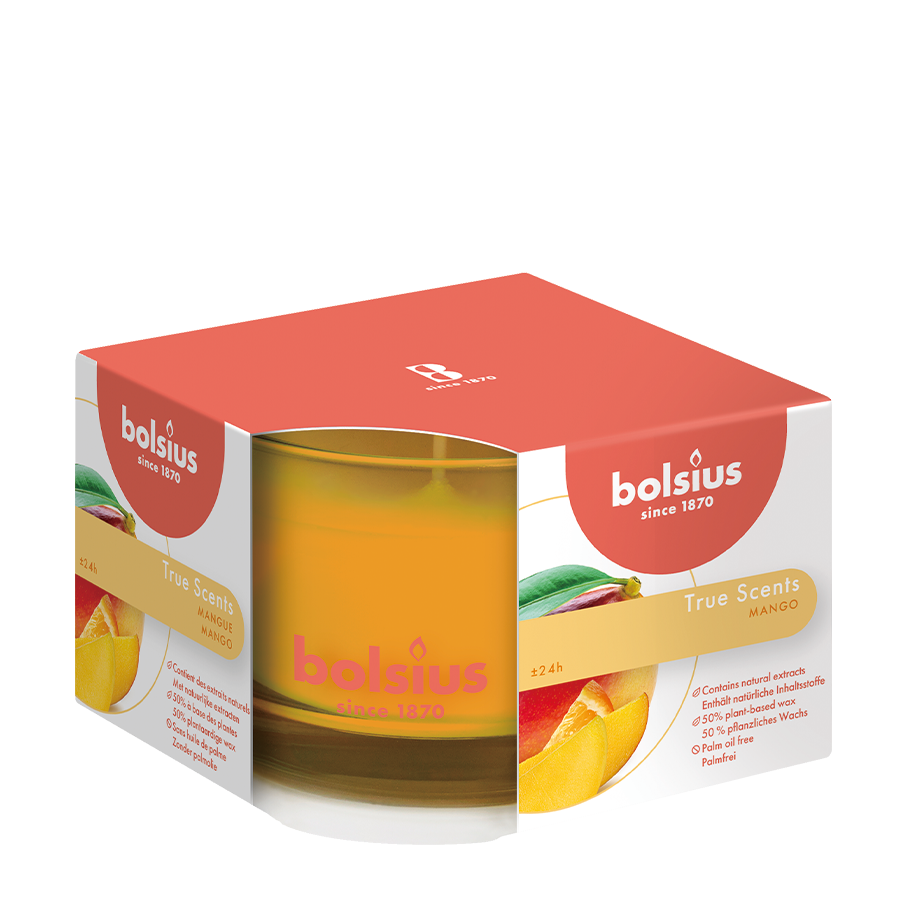 Bolsius Geurglas True Scents Mango 63/90mm