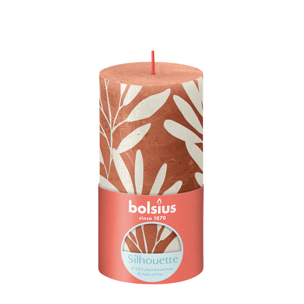 Bolsius Rustieke Kaars Silhouette Rusty Pink 130/68mm