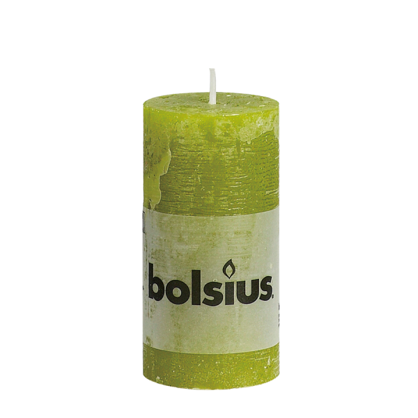 Bolsius Rustieke Stompkaars Mosgroen 100/50mm