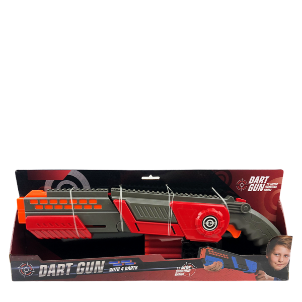 Dart Gun Shotgun Met 4 Darts Rood 47,5cm