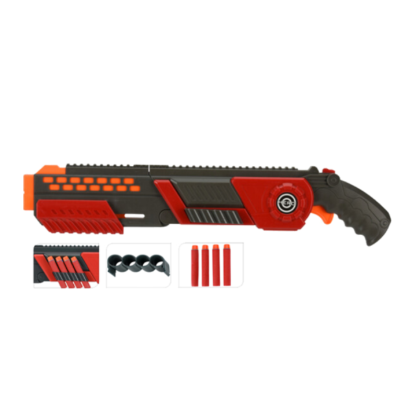 Dart Gun Shotgun Met 4 Darts Rood 47,5cm