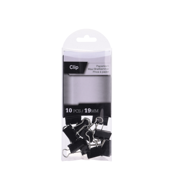 Papierklemmen Zwart 19mm 10 stuks
