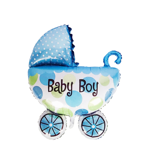Ballon Folie Kinderwagen Baby Boy 108x82cm