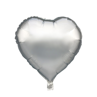 Ballon Folie Hart Zilver 45cm