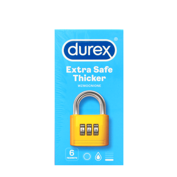 Durex Condooms Extra Safe Thicker 6 stuks