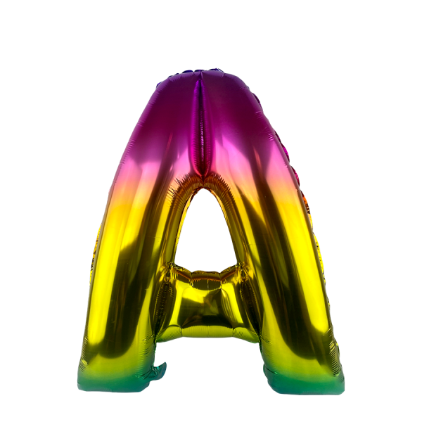 Ballon Folie Letter A Rainbow 86cm
