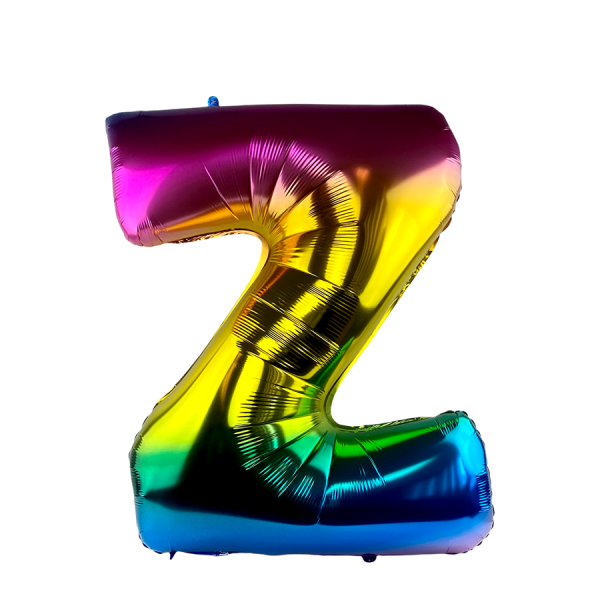 Ballon Folie Letter Z Rainbow 86cm