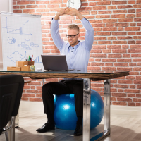 Relaxdays Gymnastiekbal Blauw Ø55cm