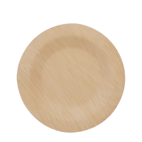 Relaxdays Wegwerpborden Bamboe Rond Ø18cm 25 stuks