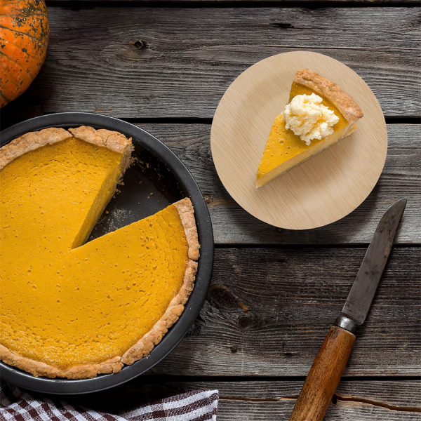 Relaxdays Wegwerpborden Bamboe Rond Ø18cm 25 stuks