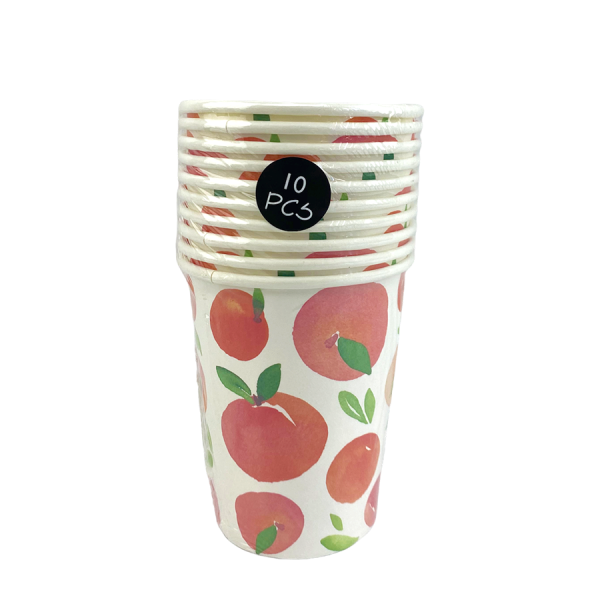 Excellent Houseware Beker Papier Peach 10 stuks