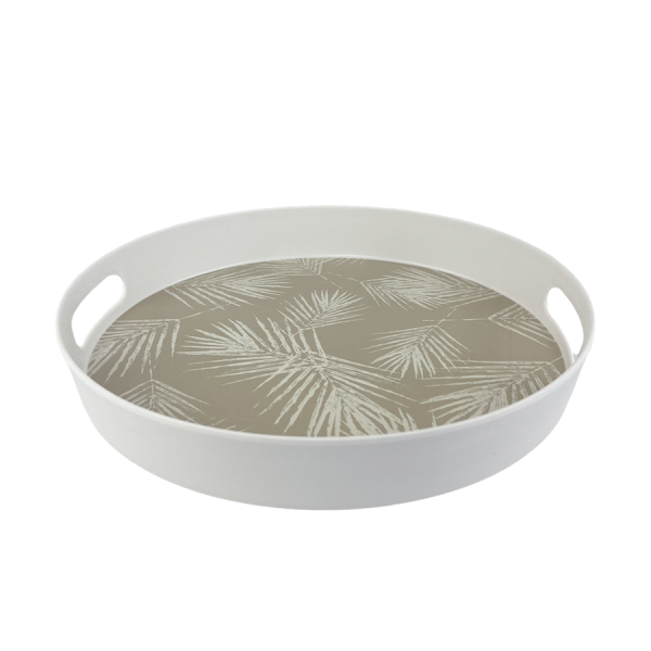 Excellent Houseware Dienblad Taupe Ø30x4cm