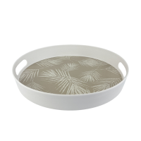 Excellent Houseware Dienblad Taupe Ø30x4cm