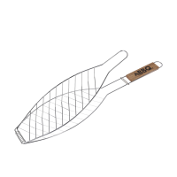 BBQ Barbecue Visgrill Metaal 58x14cm