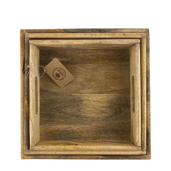 Dienblad Mangohout 3-delig