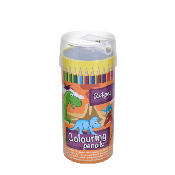 Kleurpotloden In Koker Dino 24 stuks