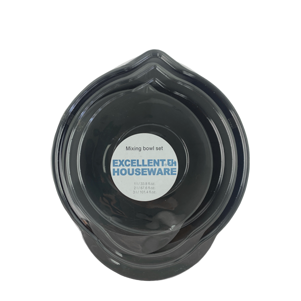 Excellent Houseware Mengkom Set Antraciet 3-delig