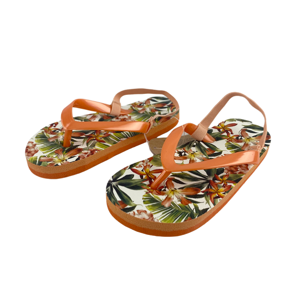 Slipper Kind Lily Flower Oranje Maat 23