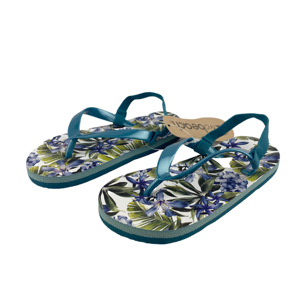 Slipper Kind Lily Flower Blauw Maat 25