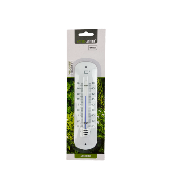 Pro Garden Thermometer Metaal Wit 19x4,8cm