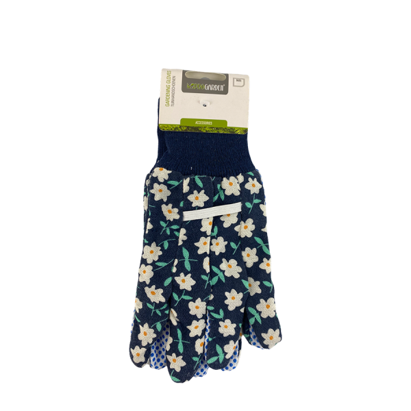 Pro Garden Tuinhandschoenen Bloemen Donkerblauw Maat L