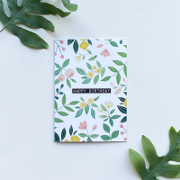 Art by Andu Wenskaart Happy Birthday White