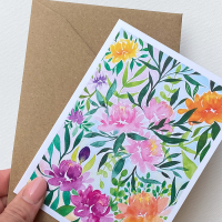 Art by Andu Wenskaart Jungle Flowers