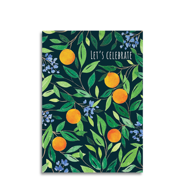 Art by Andu Wenskaart Orange Tree