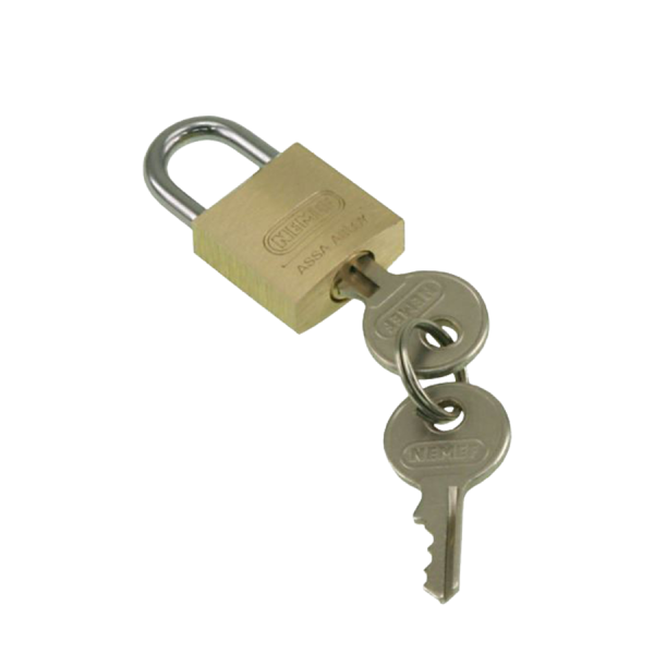 Nemef Massief Messing Hangslot 20mm 4 stuks