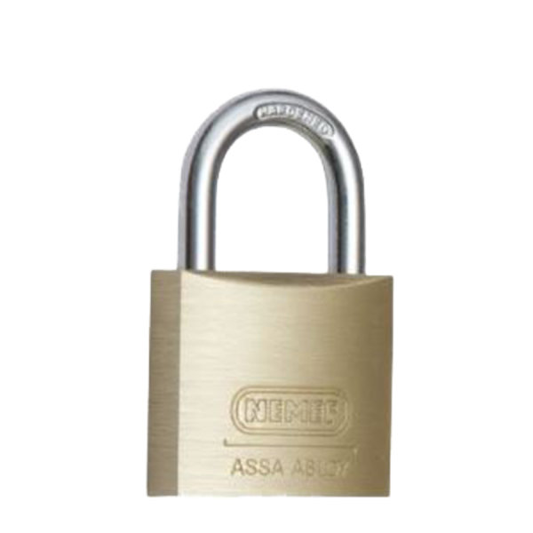 Nemef Massief Messing Hangslot 40mm 2 stuks