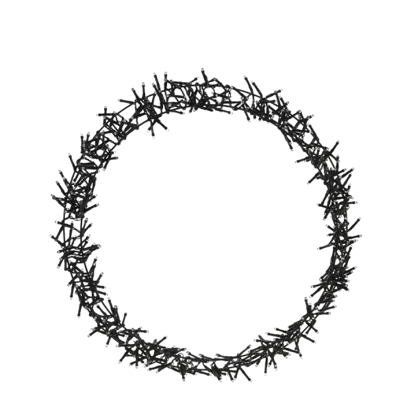 Ring LED Zwart 400 leds Ø48cm