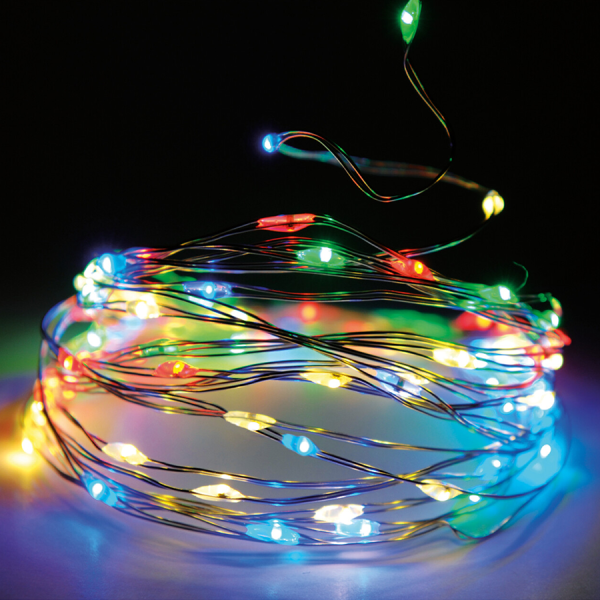 Zilverdraad LED Multicolor 80 Leds 790cm