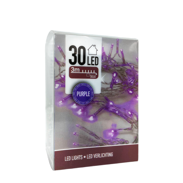 Ledlampjes Paars 30 Leds 300cm