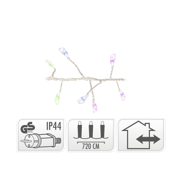 Clusterdraad LED Multicolor 720 Leds 720cm