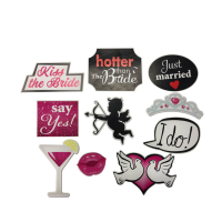 Selfie Fun Sticks Trouwen Roze 10-delig