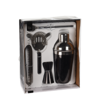 Excellent Houseware Cocktailshakerset Zwart 5-delig