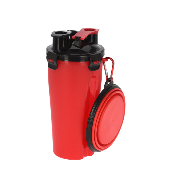 Dogs Collection Hondenvoer Beker Met Schaaltje Rood 880ml