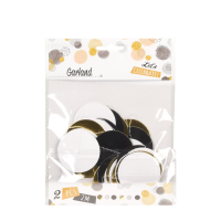 Slinger Confetti Zwart/Wit/Goud 200cm 2 stuks